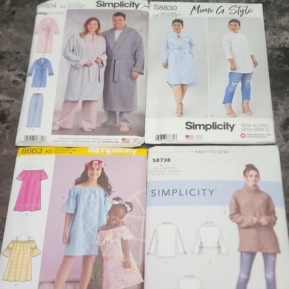 4 Simplicity Sewing Patterns